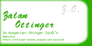 zalan ottinger business card